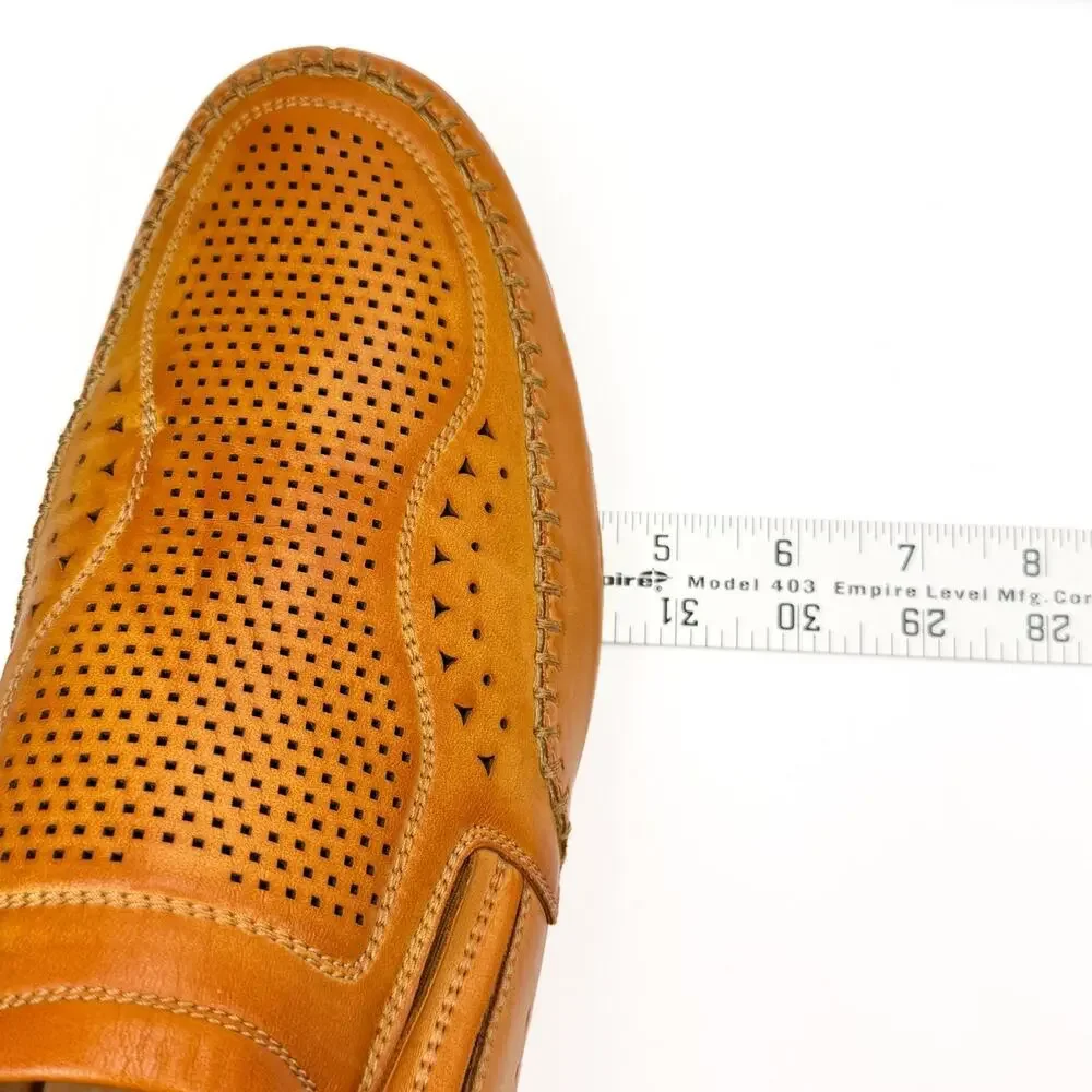 J75 by Jump Faux Leather Perforated Stretch Slip On Loafers Sz 13 Comfort Padded